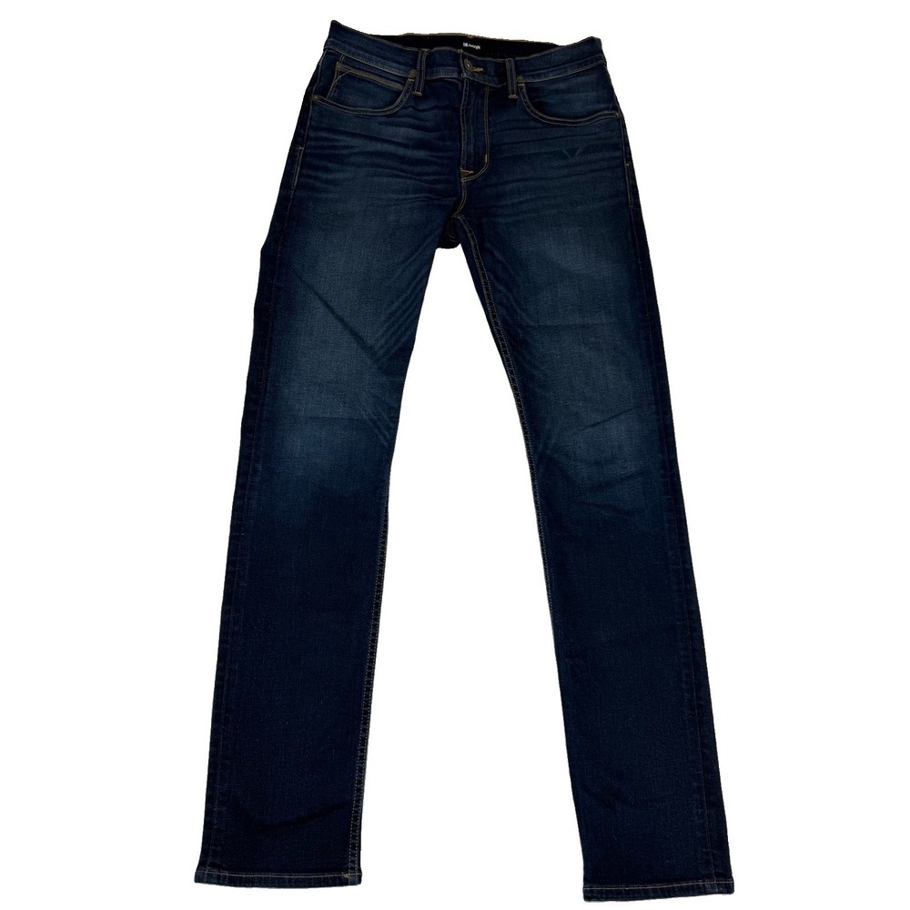 Hudson Blake Slim Straight Men's Jeans Sz 32x34 Dark Wash Stretch Denim EUC
